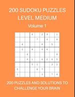 200 Sudoku Puzzles Level Medium Volume 1