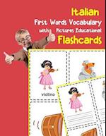 Italian First Words Vocabulary with Pictures Educational Flashcards