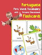 Portuguese First Words Vocabulary with Pictures Educational Flashcards