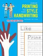 Learning Printing Style Handwriting Workbook for Kids