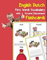 English Dutch First Words Vocabulary with Pictures Educational Flashcards
