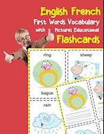 English French First Words Vocabulary with Pictures Educational Flashcards