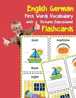 English German First Words Vocabulary with Pictures Educational Flashcards