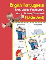 English Portuguese First Words Vocabulary with Pictures Educational Flashcards