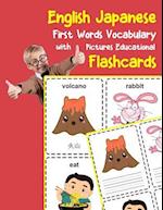 English Japanese First Words Vocabulary with Pictures Educational Flashcards