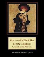 Woman with Black Hat: Egon Schiele Cross Stitch Pattern 