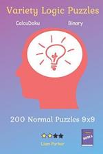 Variety Logic Puzzles - CalcuDoku, Binary 200 Normal Puzzles 9x9 Book 6