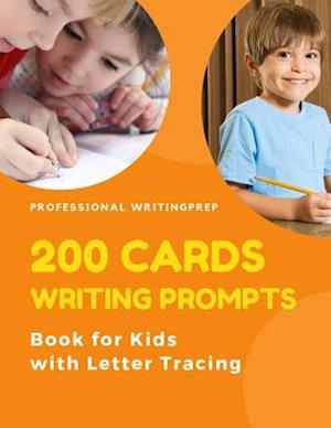 200 Cards Writing Prompts Book for Kids with Letter Tracing