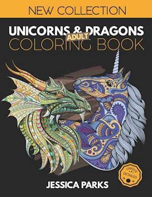 Unicorns and Dragons Coloring Book