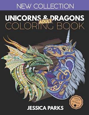 Unicorns and Dragons Coloring Book