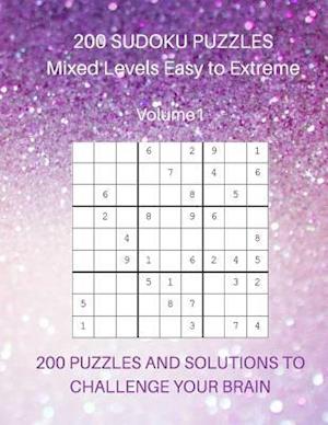 200 Sudoku Puzzles Mixed Levels Easy to Extreme