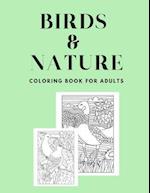 Birds & Nature Coloring Book for Adults