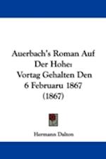 Auerbach's Roman Auf Der Hohe