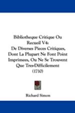 Bibliotheque Critique Ou Recueil V4