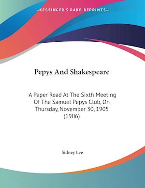 Pepys And Shakespeare