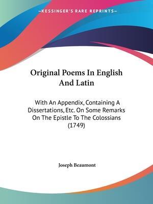 Original Poems In English And Latin