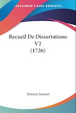 Recueil De Dissertations V2 (1726)