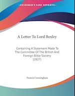 A Letter To Lord Bexley