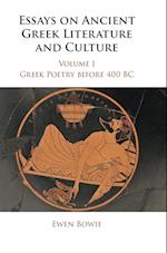 Essays on Ancient Greek Literature and Culture