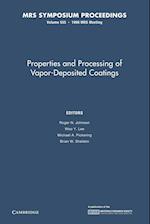 Properties and Processing of Vapor-Deposited Coatings: Volume 555