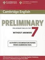 Cambridge English Preliminary 7 Student's Book without Answers