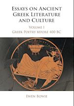 Essays on Ancient Greek Literature and Culture