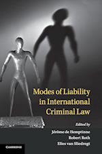 Modes of Liability in International Criminal Law