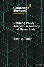 Defining Policy Analysis: A Journey that Never Ends