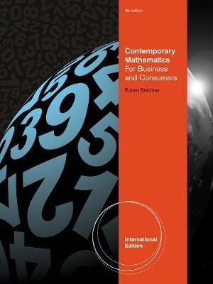 Contemporary Mathematics for Business and Consumers, International Edition (with Printed Access Card)