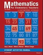 Mathematics for Elementary Teachers: A Contemporar y Approach Tenth Edition Student Activity Manual