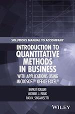 Solutions Manual to Accompany Introduction to Quantitative Methods in Business – With Applications Using Microsoft® Office Excel®