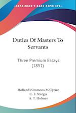 Duties Of Masters To Servants