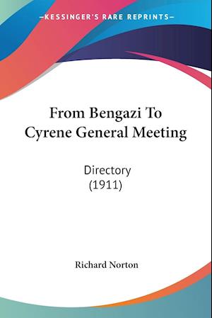 From Bengazi To Cyrene General Meeting