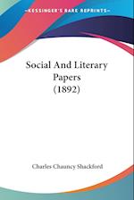 Social And Literary Papers (1892)