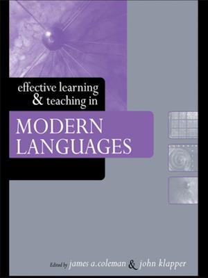 Effective Learning and Teaching in Modern Languages