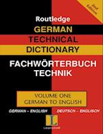 German Technical Dictionary (Volume 1)