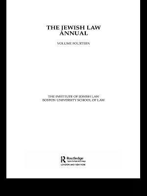 Jewish Law Annual Volume 14