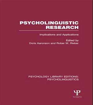 Psycholinguistic Research (PLE: Psycholinguistics)