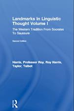 Landmarks In Linguistic Thought Volume I