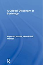 A Critical Dictionary of Sociology