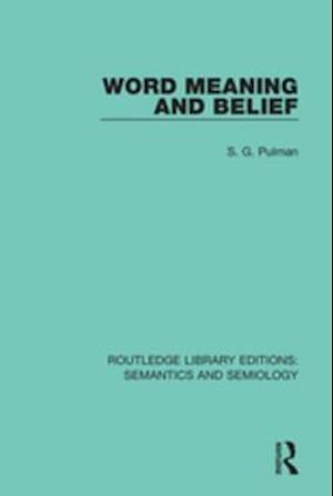 Word Meaning and Belief