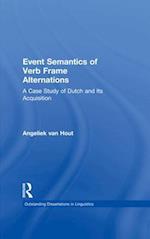 Event Semantics of Verb Frame Alternations