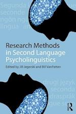 Research Methods in Second Language Psycholinguistics