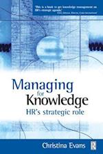 Managing for Knowledge