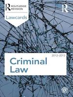 Criminal Lawcards 2012-2013