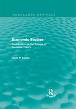 Economic Studies (Routledge Revivals)