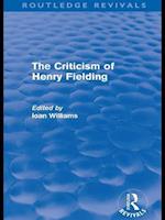 The Criticism of Henry Fielding (Routledge Revivals)