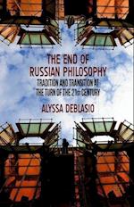 The End of Russian Philosophy