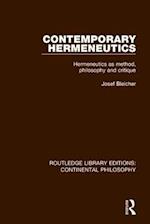 Contemporary Hermeneutics