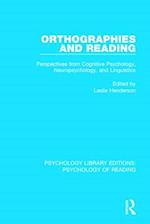 Orthographies and Reading